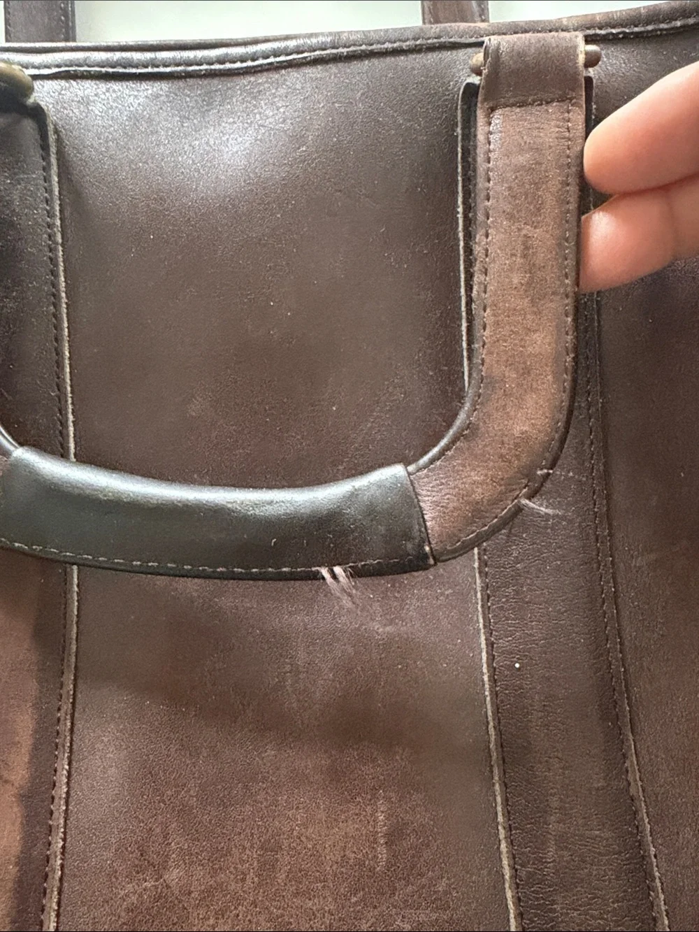 VINTAGE COACH Classic Brown Leather Weekender Bag Briefcase